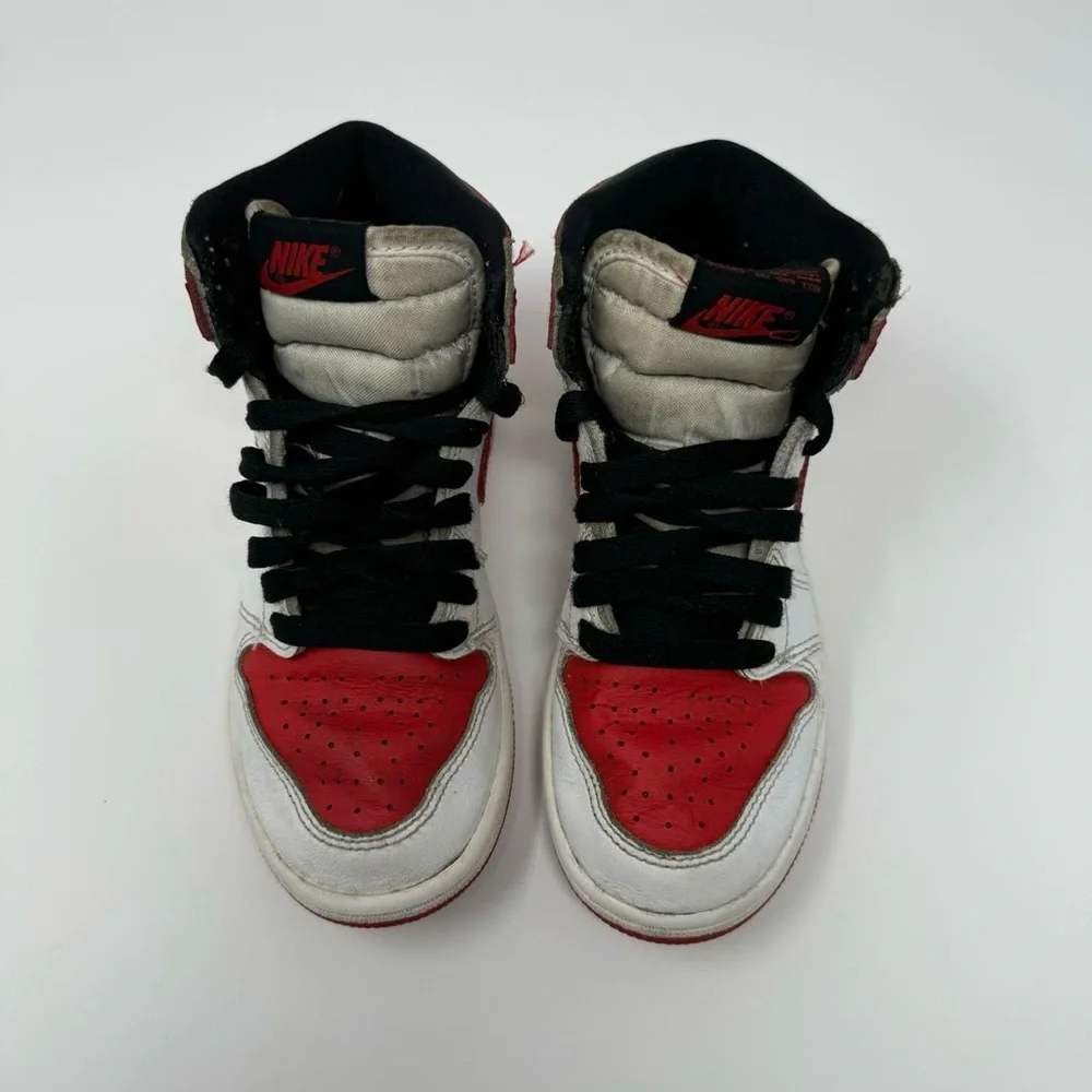 Nike Air Jordan 1 GS Retro OG Heritage Chicago Red White Sneakers 13C AQ2664-161 - Picture 2 of 8